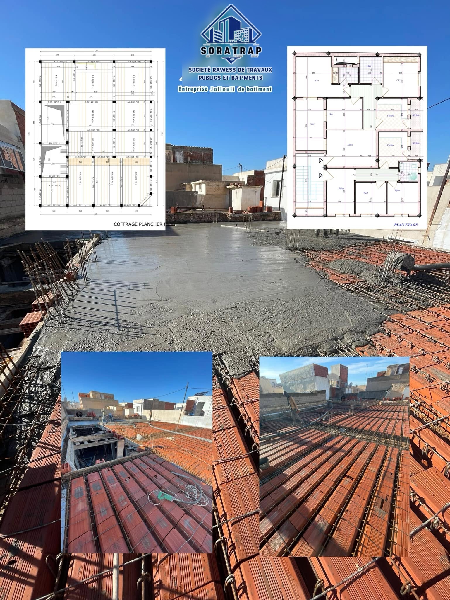 Coffrage plancher et plan étage