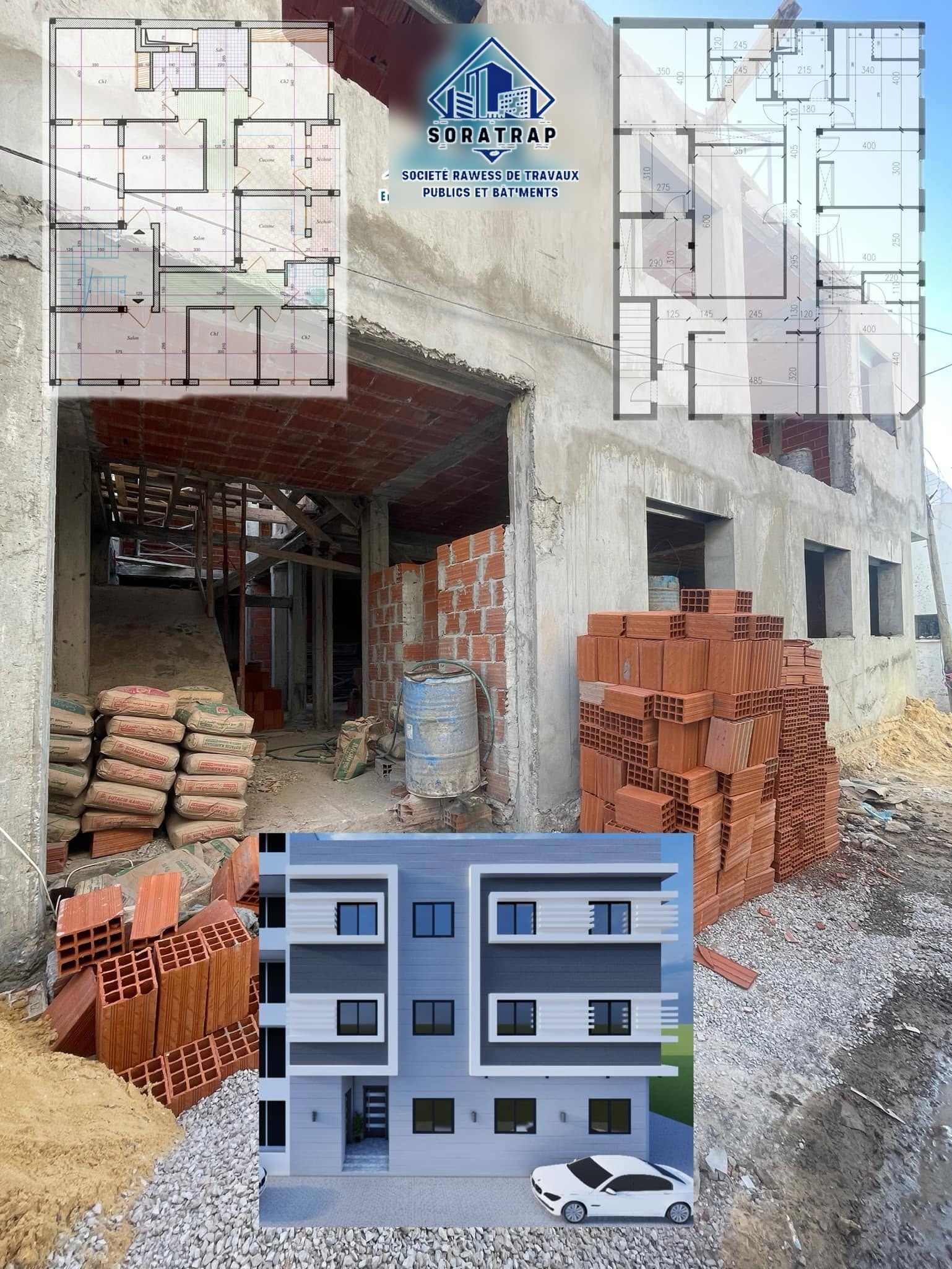 Chantier immeuble en cours